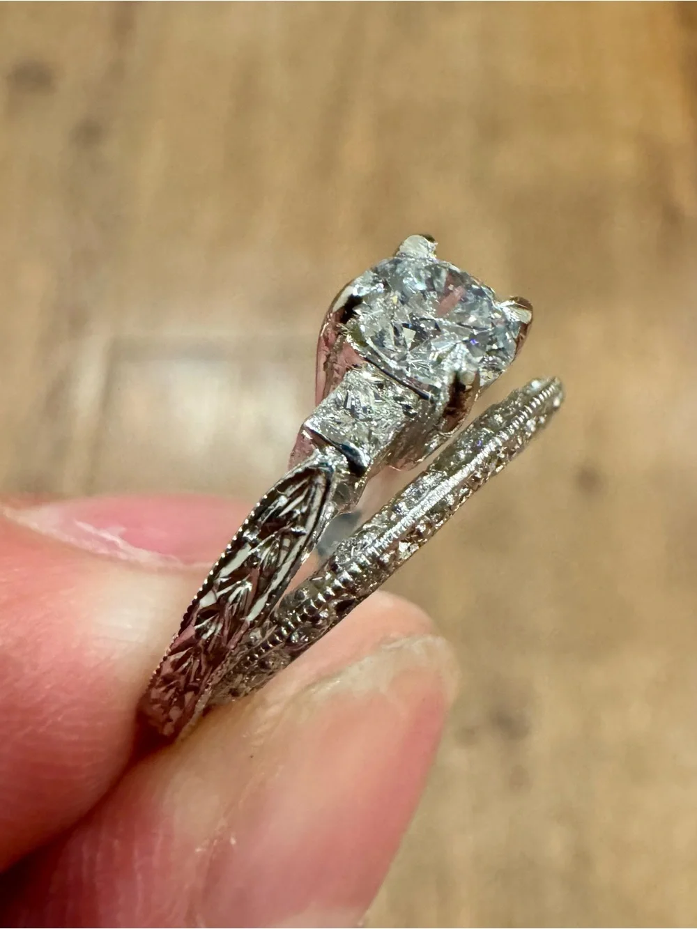 TACORI Platinum Diamond Engagement Ring Set